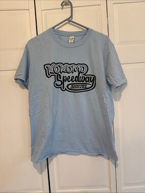 Gildan Light Blue Graphic Kokomo speedway Tee
